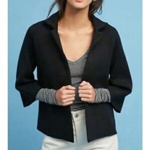 Anthropologie Moth Carey Blazer Cardigan Black Size S